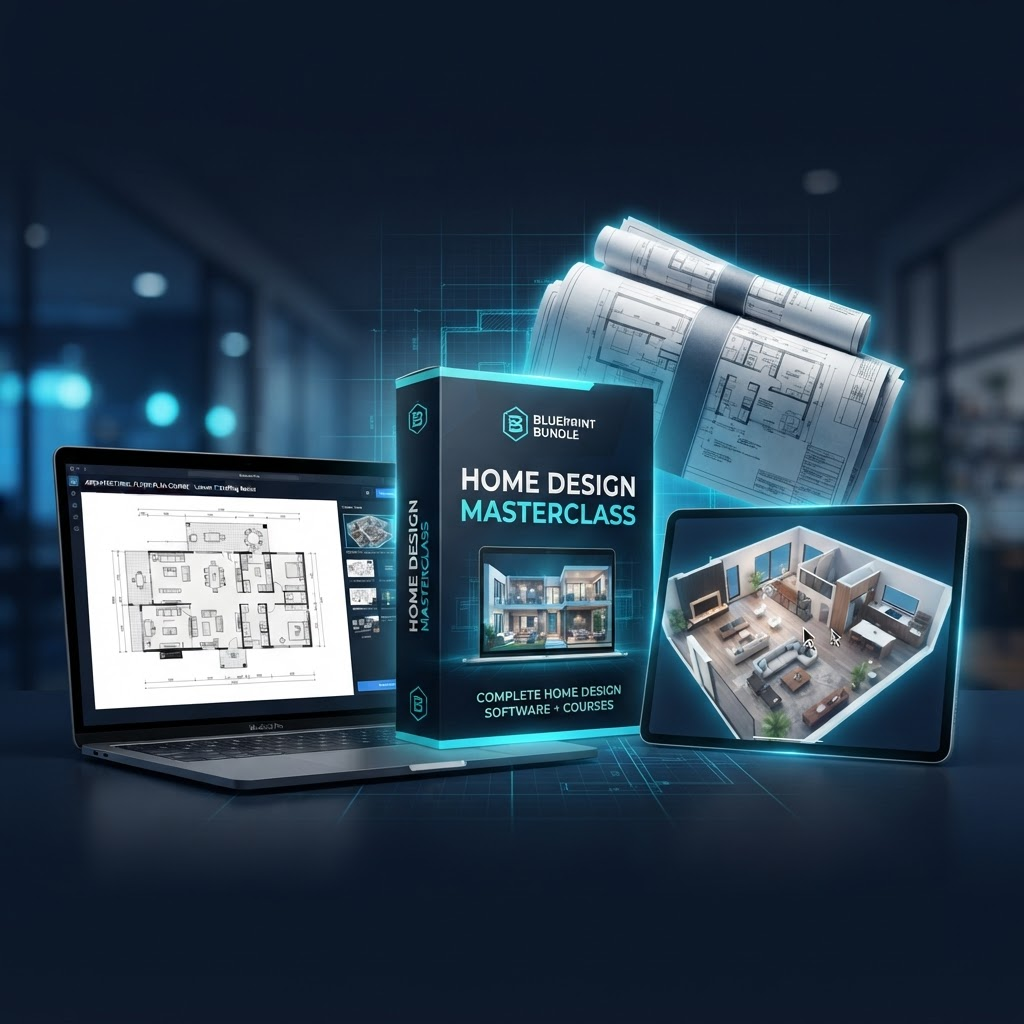 Complete lifetime bundle of software, course, and floor plan tools